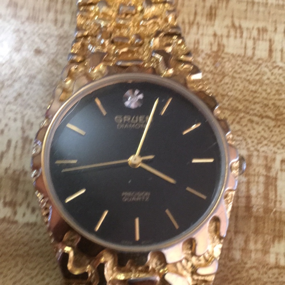 Gruen Diamond Gold Watch
